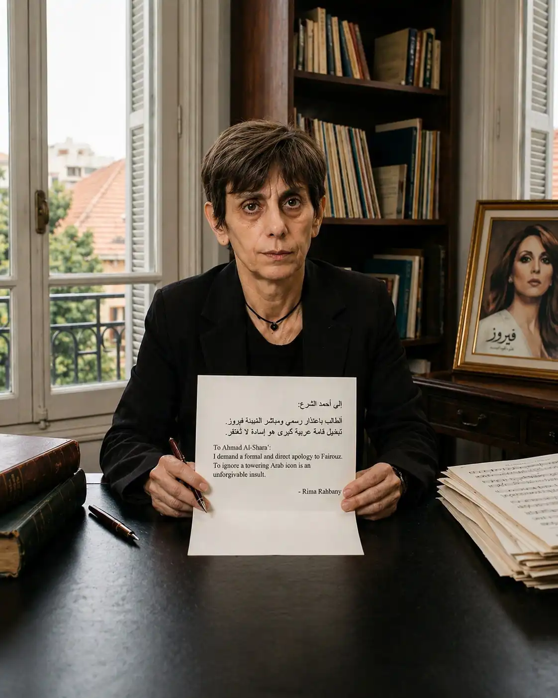 صورة ريما المعدلة مع الرسالة 