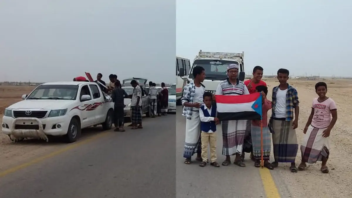 مؤيدو "الانتقالي" يتوافدون على الغيضة عاصمة المهرة وسط محاولات لعرقلة وصولهم (فيديو)