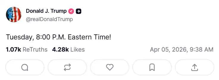 منشور دونالد ترامب على منصة تروث سوشيال