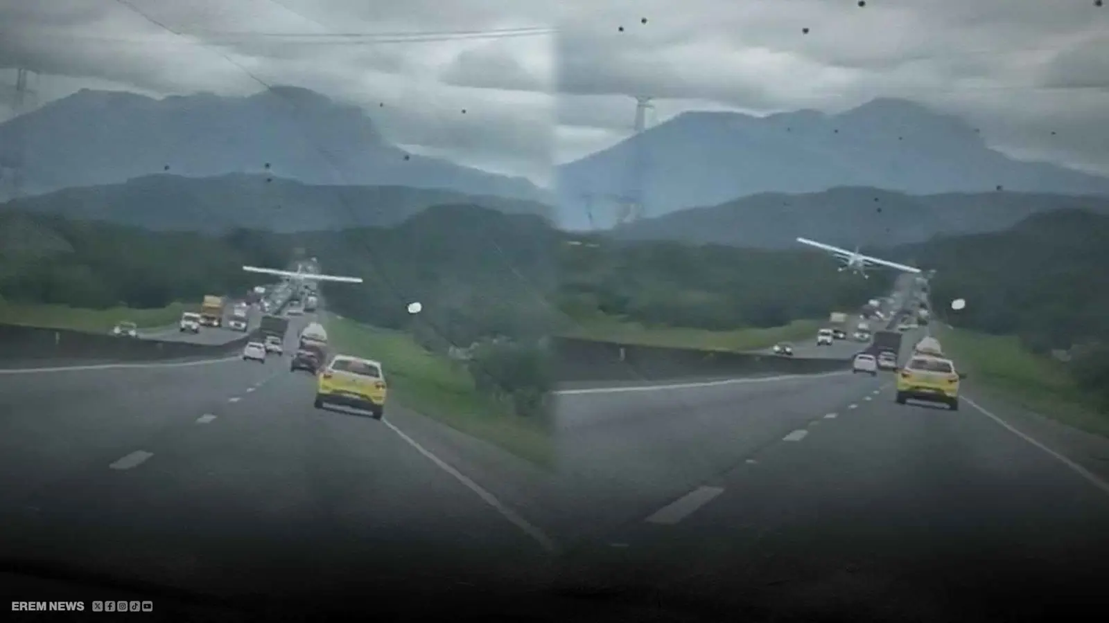 هبوط إضطراري درامي لطائرة