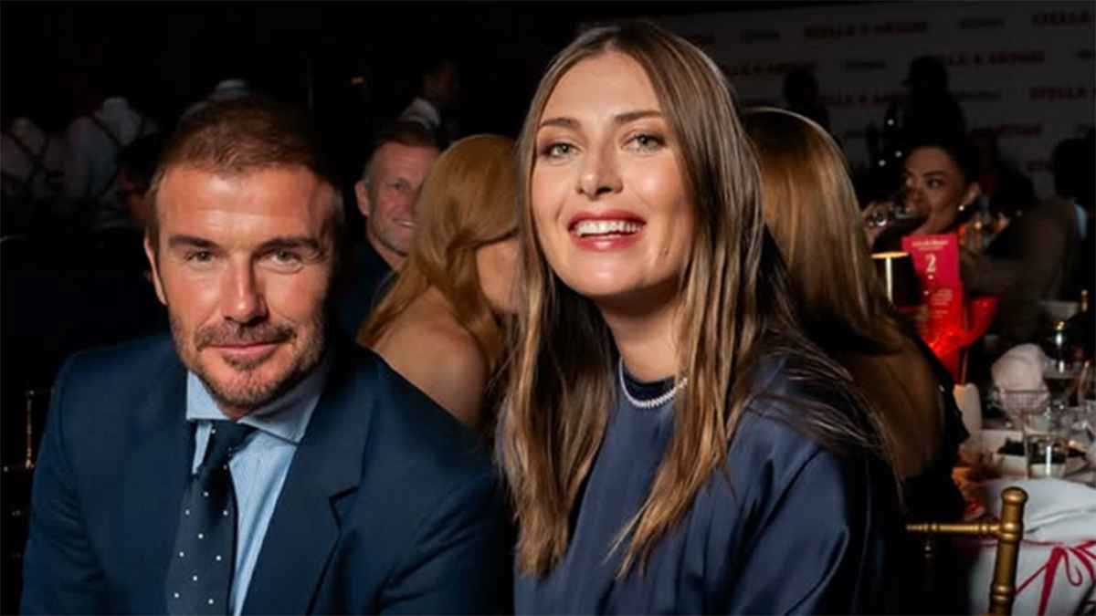 ظهور مثير لماريا شارابوفا مع ديفيد بيكهام (صور)