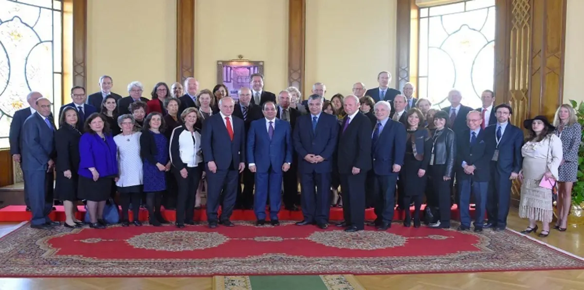 وفد المنظمات اليهودية الأمريكية يبحث مع السيسي رؤية القاهرة حول حل الدولتين