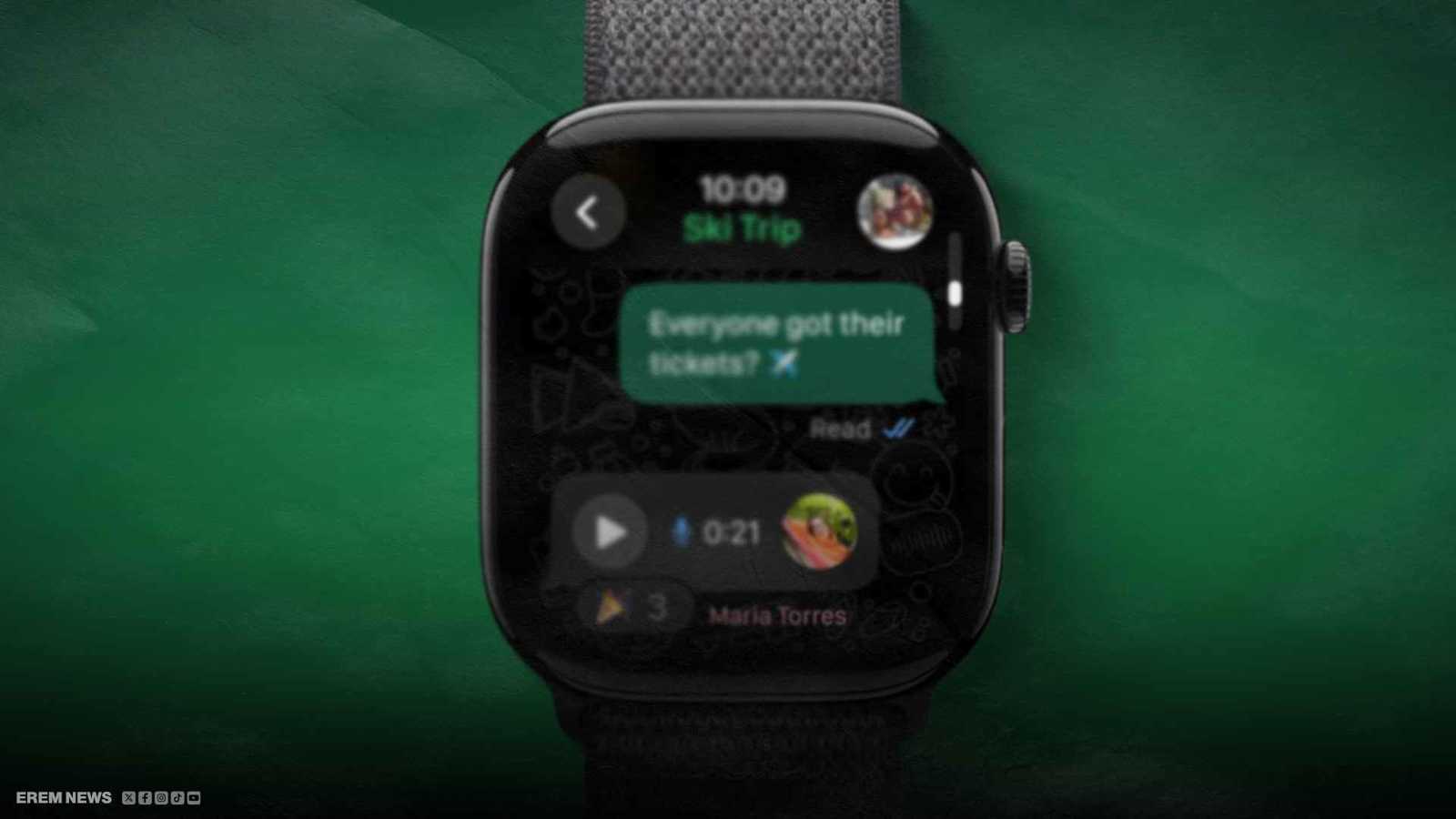 دون الحاجة لإخراج الهاتف.. نسخة استثنائية من "واتساب" لساعات "أبل" (فيديو إرم)