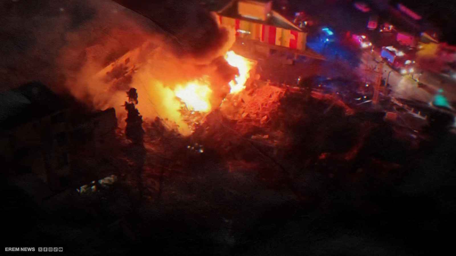 من موقع سقوط صاروخ إيراني في تل أبيب