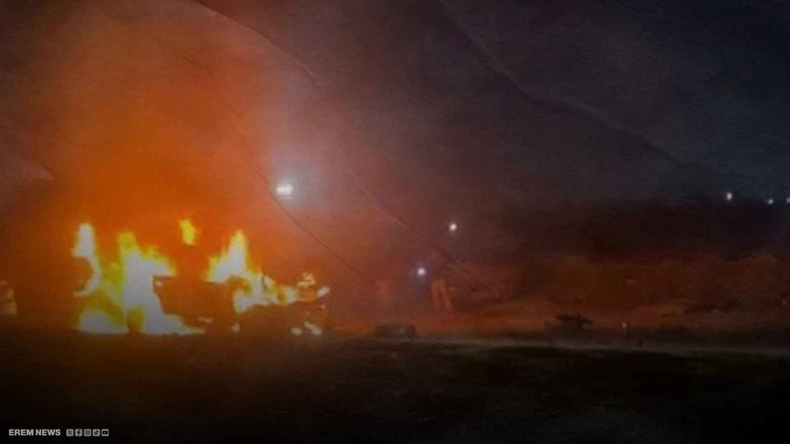 حرارة الجو تحيل سيارة إلى كتلة من اللهب في العراق