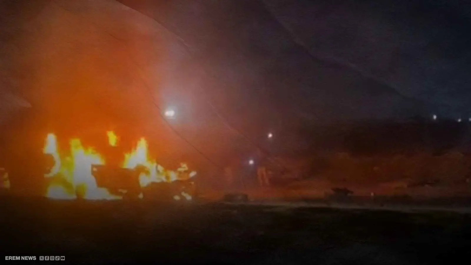 حرارة الجو تحيل سيارة إلى كتلة من اللهب في العراق