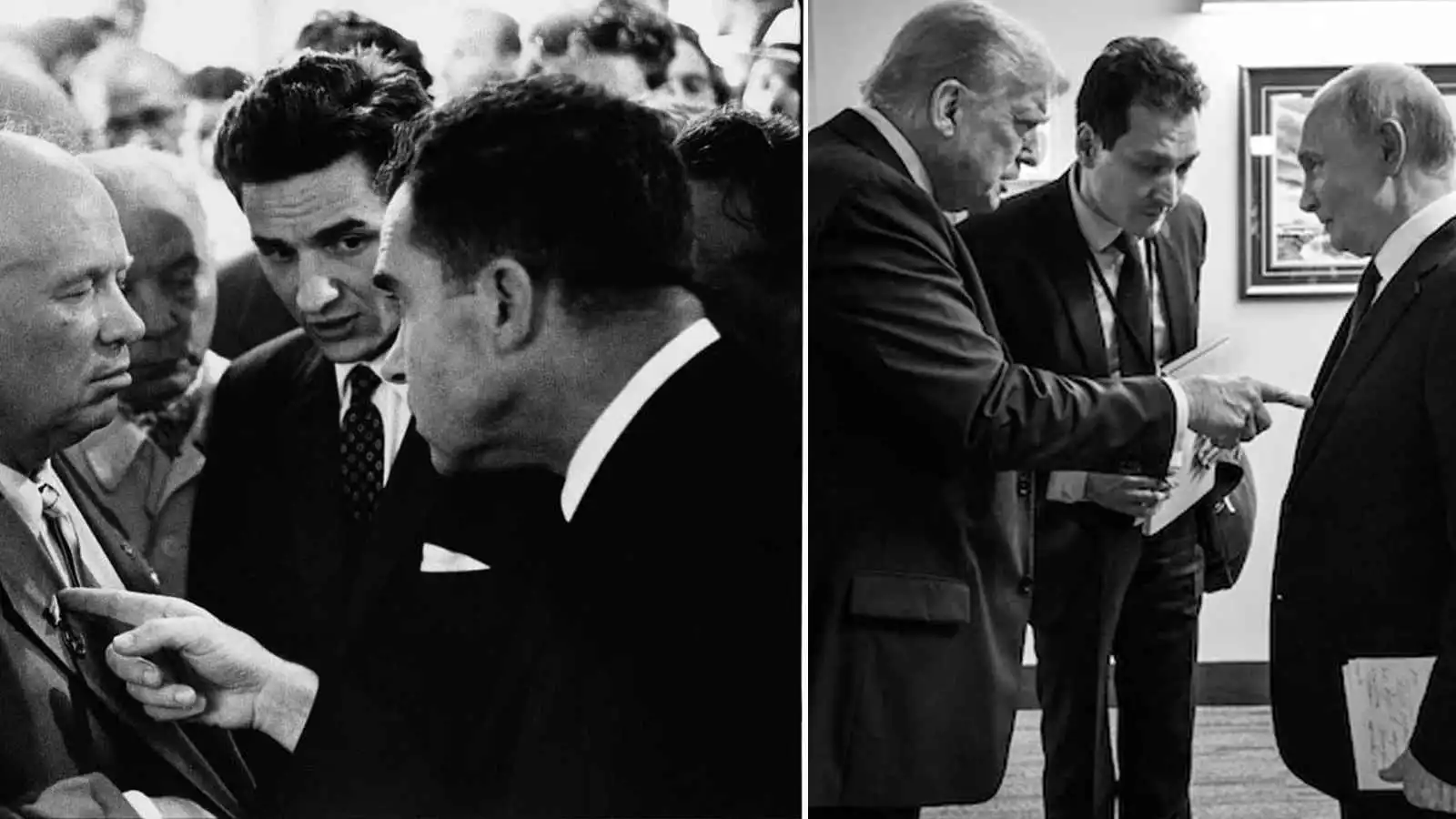 صورة تتكرر بعد 65 عاماً.. "إصبع سياسي" يثير ذاكرة الحرب الباردة (فيديو إرم)