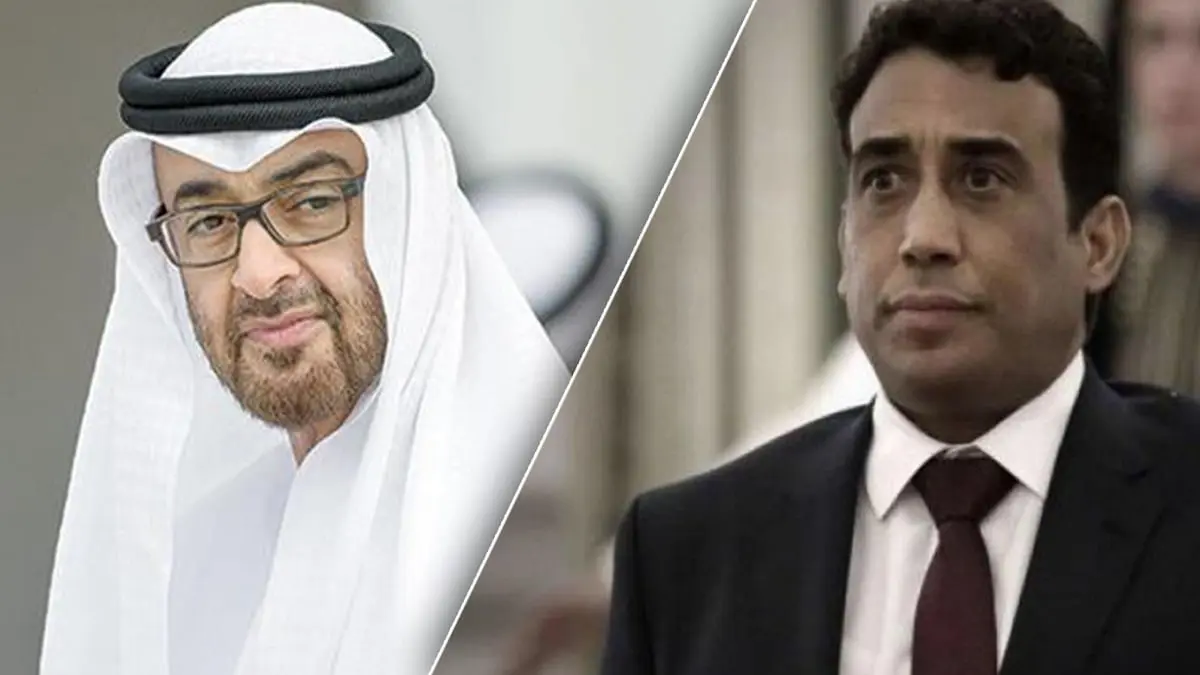 محمد بن زايد يستقبل رئيس المجلس الرئاسي الليبي محمد المنفي في أبوظبي