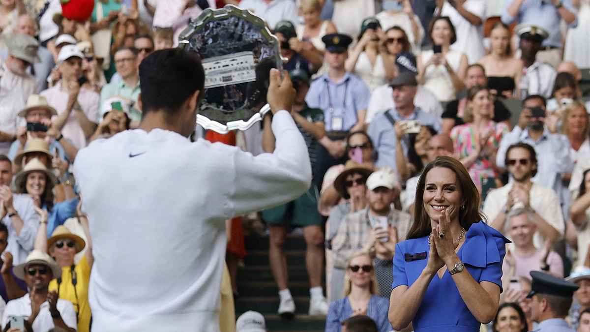 ألكاراز يغزو قلوب البريطانيين بإيماءته تجاه كيت ميدلتون (فيديو)