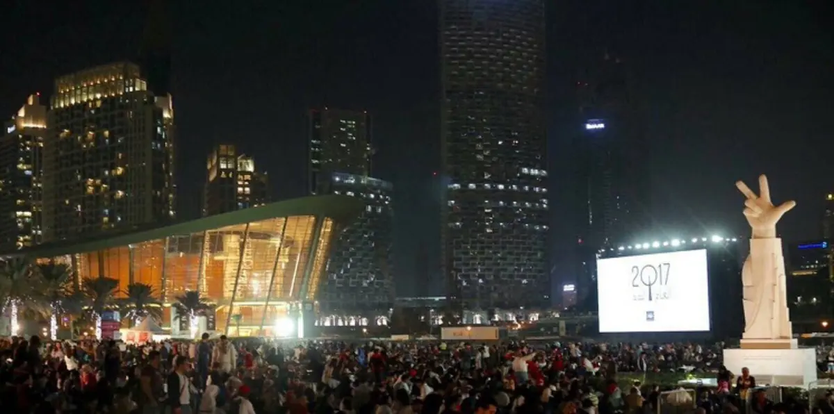 شاهد كيف كانت احتفالات #رأس_السنة_في_دبي