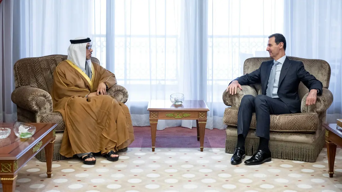 نائب رئيس دولة الإمارات يلتقي الرئيس السوري في جدة 