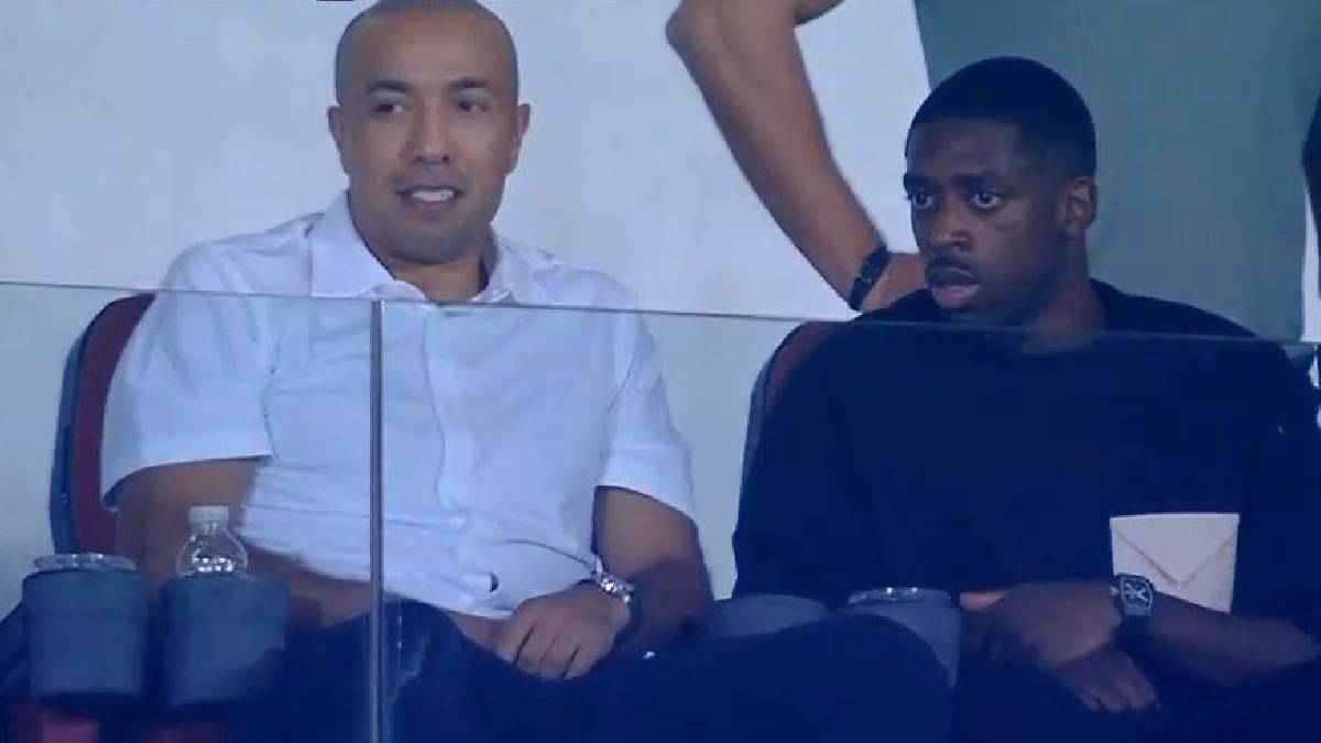 ظهور مفاجئ لعثمان ديمبيلي في مباراة الأهلي السعودي والدحيل (فيديو)