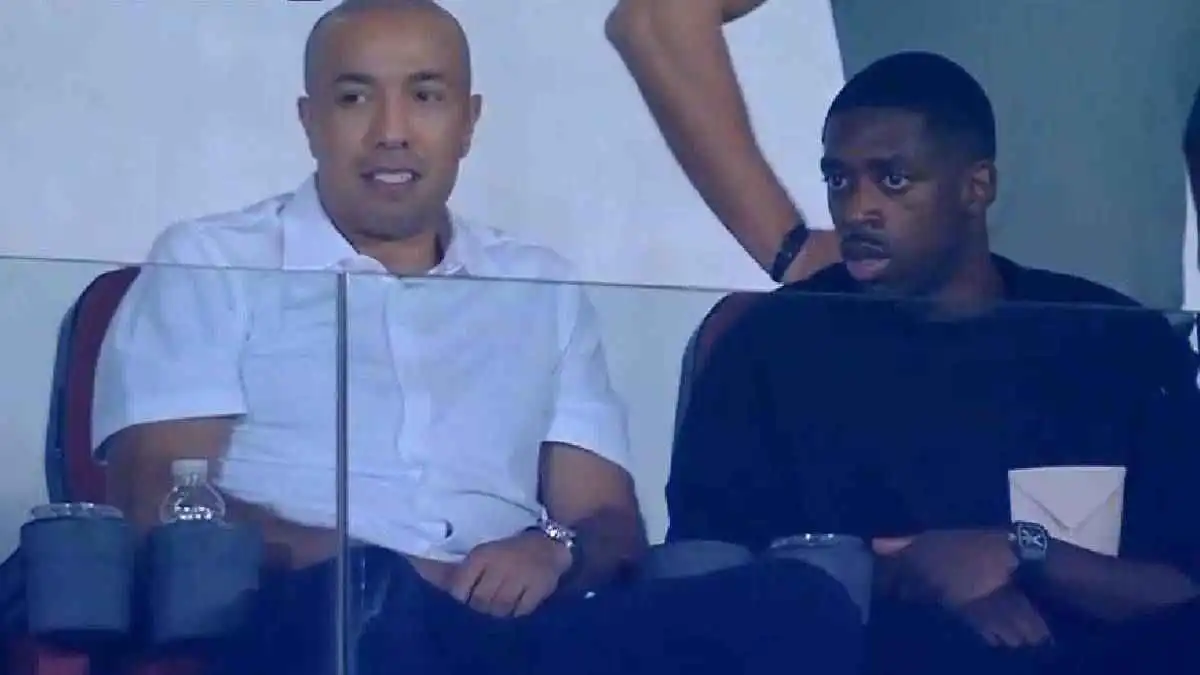 ظهور مفاجئ لعثمان ديمبيلي في مباراة الأهلي السعودي والدحيل (فيديو)