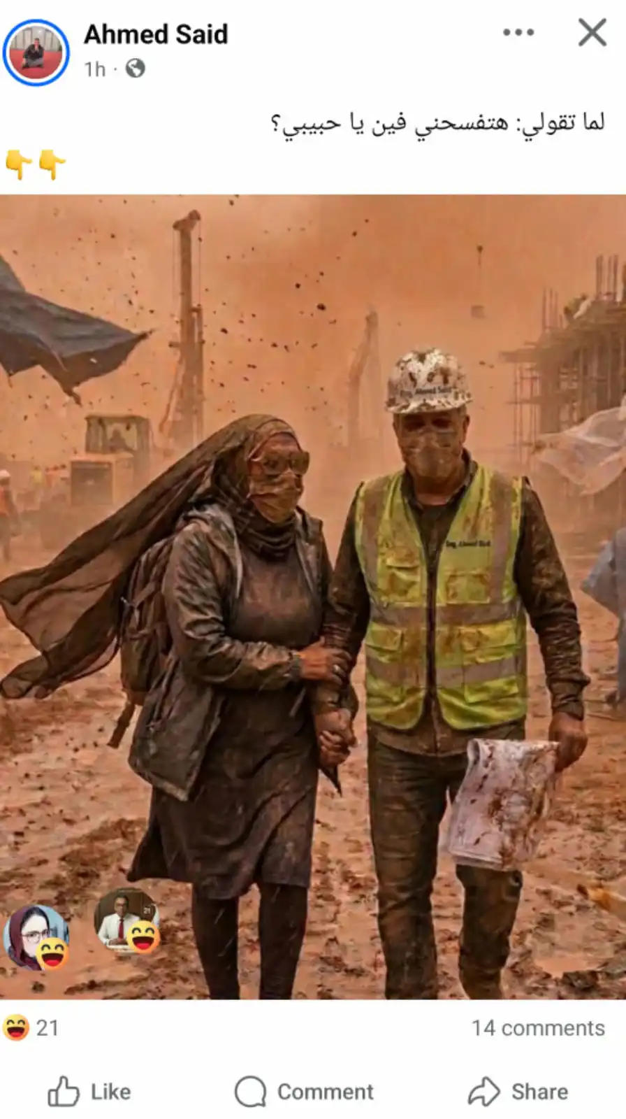 العاصفة الغبارية في مصر