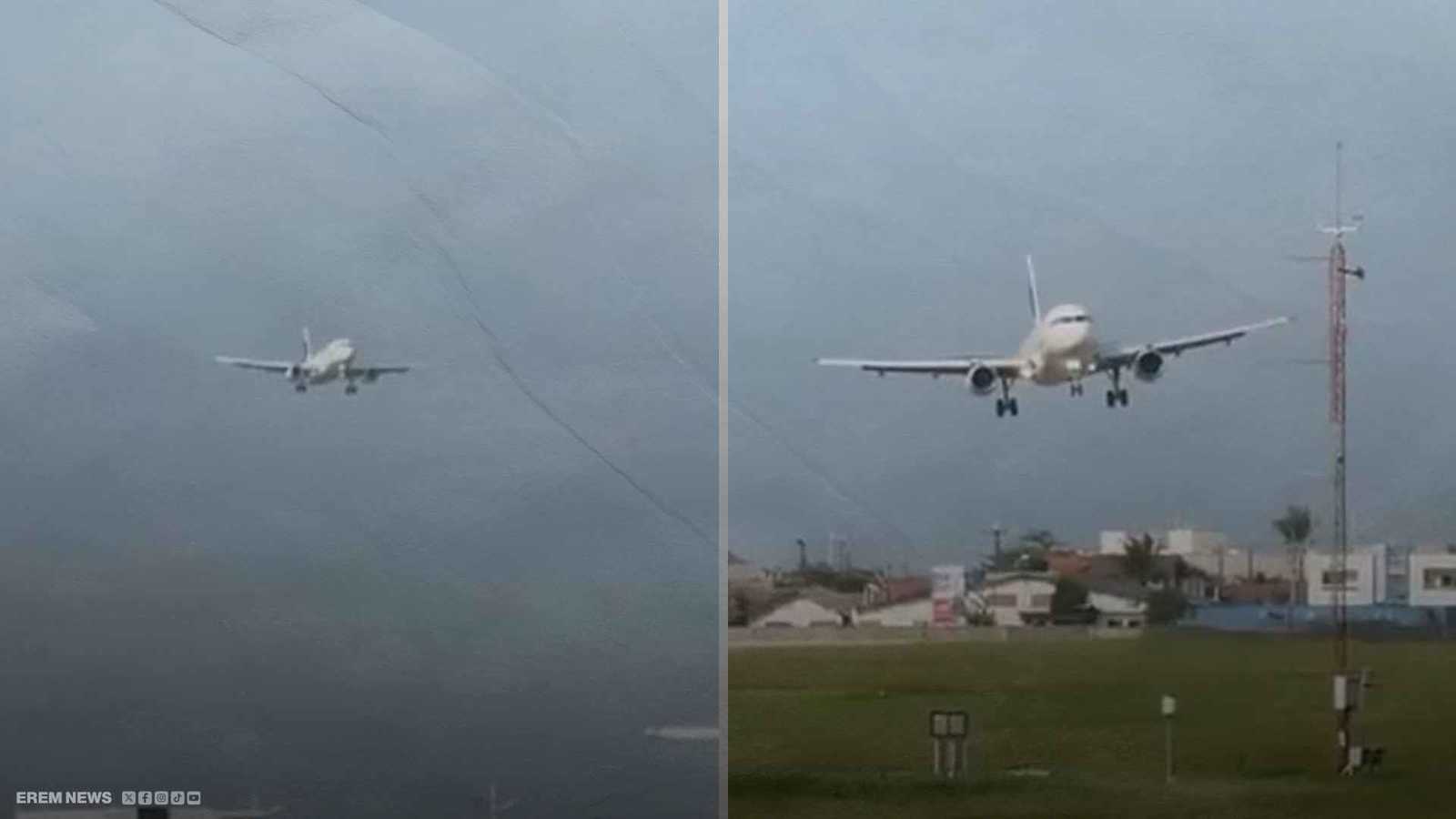 "هبوط السلطعون".. طائرة ركاب تتحدى الرياح وتهبط بأمان في البرازيل (فيديو)