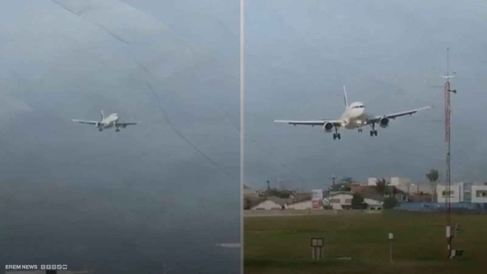 "هبوط السلطعون".. طائرة ركاب تتحدى الرياح وتهبط بأمان في البرازيل (فيديو)