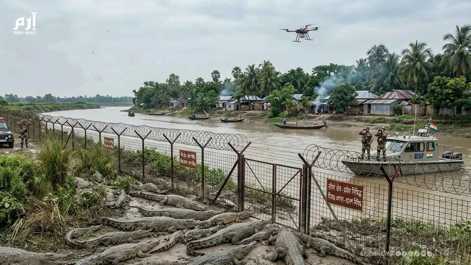 الهند تدرس حماية حدودها مع بنغلاديش بالتماسيح والثعابين (فيديو إرم)