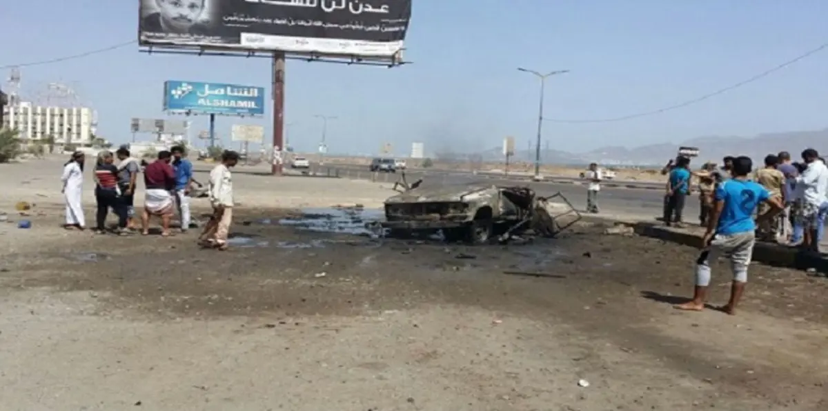 نجاة مسؤول أمني من محاولة اغتيال وانفجار سيارة في عدن‎