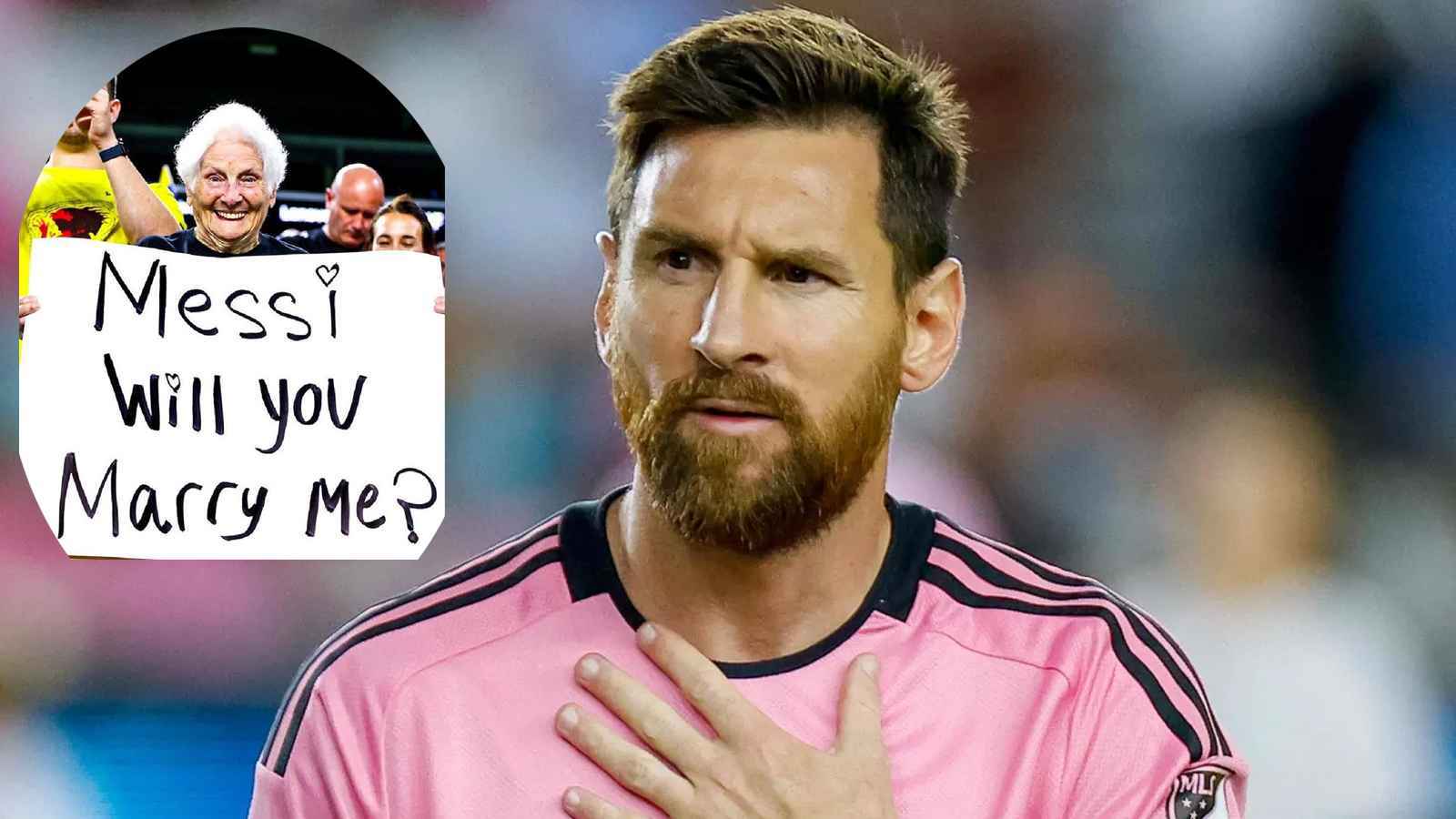 "العروس عجوز".. عرض زواج لميسي من مدرجات مونديال الأندية (فيديو إرم)