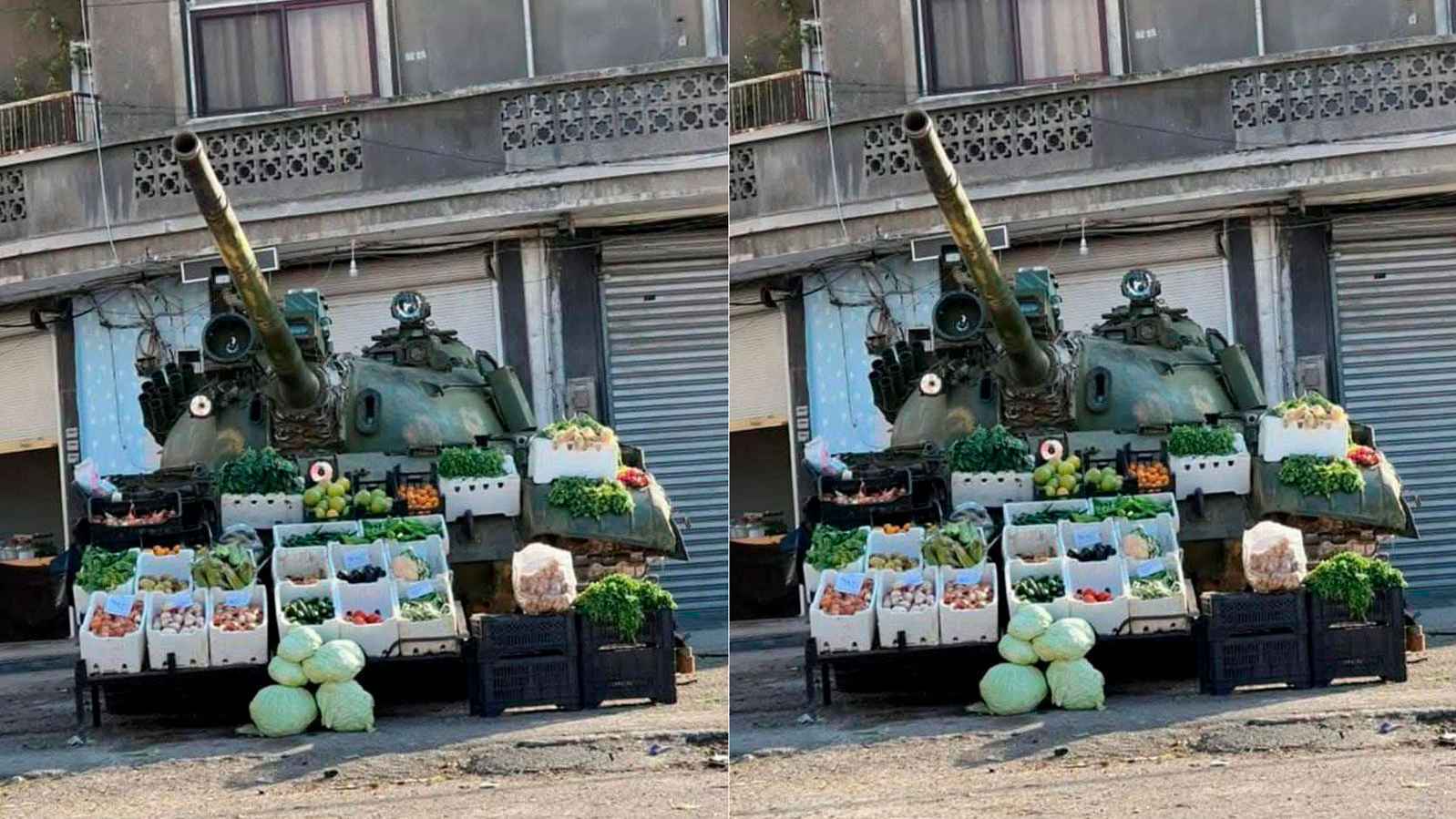 دبابة خضراوات في سوريا.. ما قصتها؟ (صور)