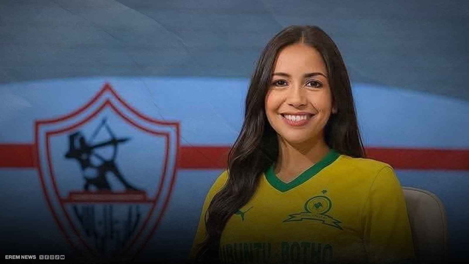 ظهرت بقميص "صن داونز".. مراسلة مصرية تثير الجدل (فيديو إرم)