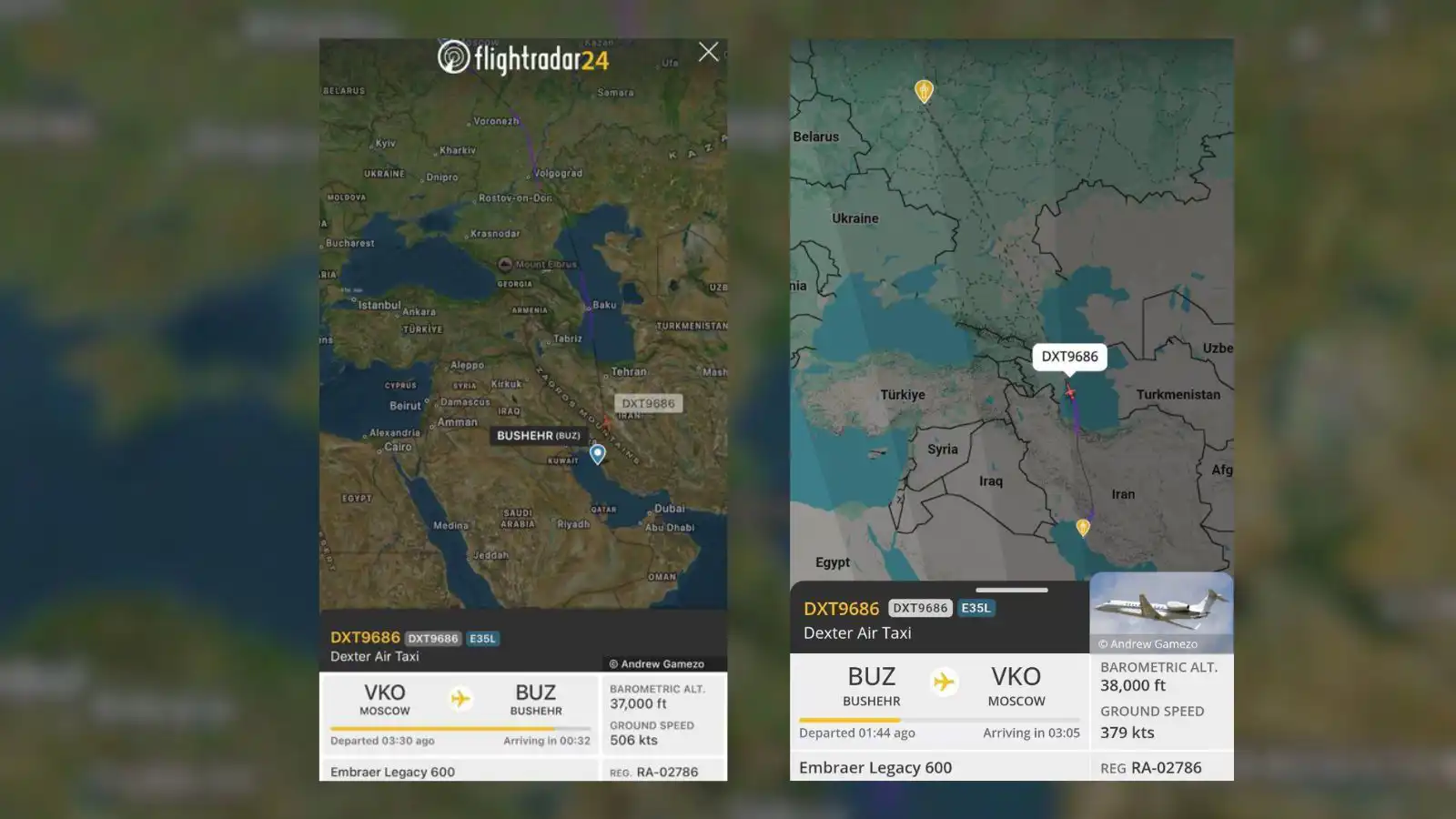 مسار الرحلة الروسية