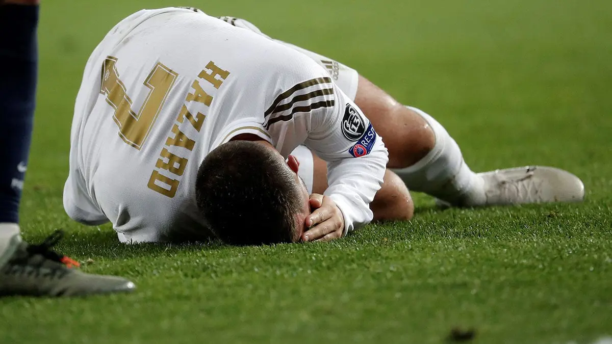 ماركا: إصابة هازارد تثير القلق في ريال مدريد