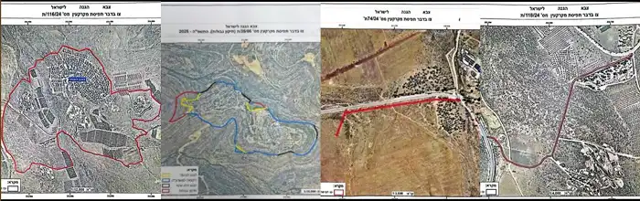 مناطق عازلة أنشأتها إسرائيل في الضفة الغربية
