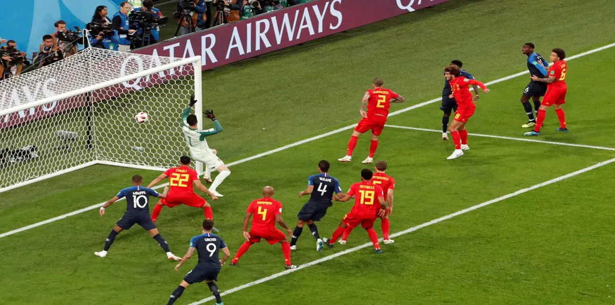 رأسية صامويل أومتيتي تُرسل منتخب فرنسا لنهائي كأس العالم على حساب بلجيكا (فيديو)