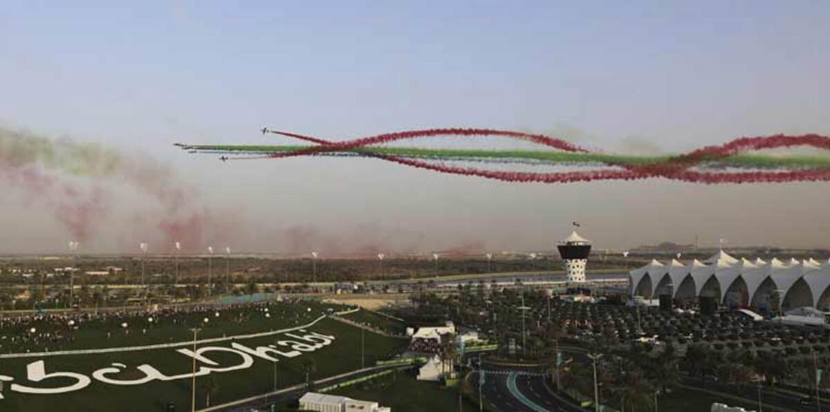 فريق "فرسان الإمارات" يذهل جمهور الفورمولا 1 قبل انطلاق سباق الجائزة الكبرى