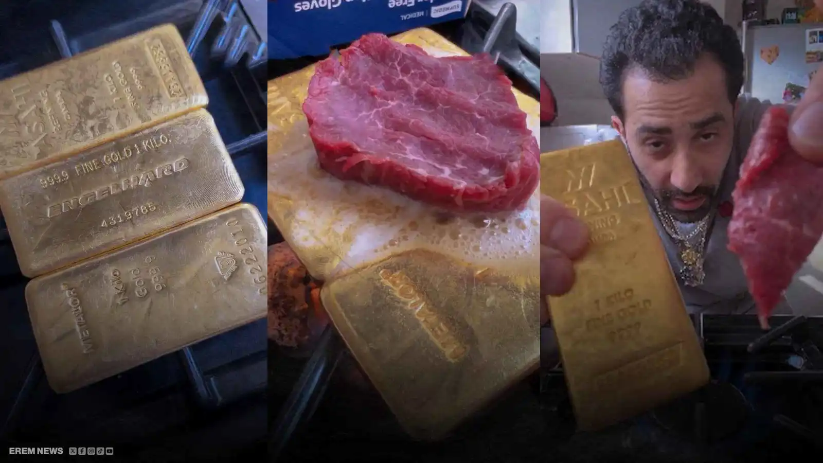 طهي لحم فوق الذهب.. صائغ مجوهرات يشعل الفضول والجدل