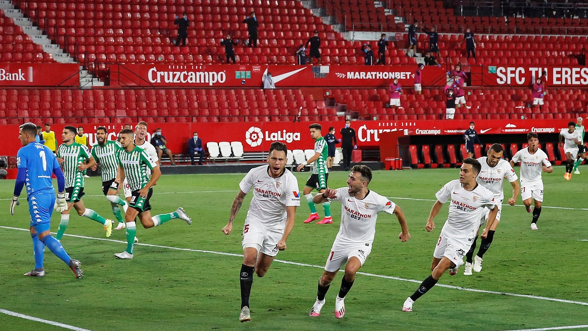 عودة الدوري الإسباني.. إشبيلية يصعق ريال بيتيس بثنائية (فيديو)