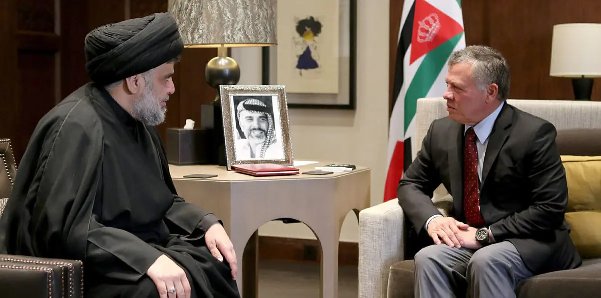 عاهل الأردن لمقتدى الصدر: المنطقة لا تحتمل أي نزاع جديد