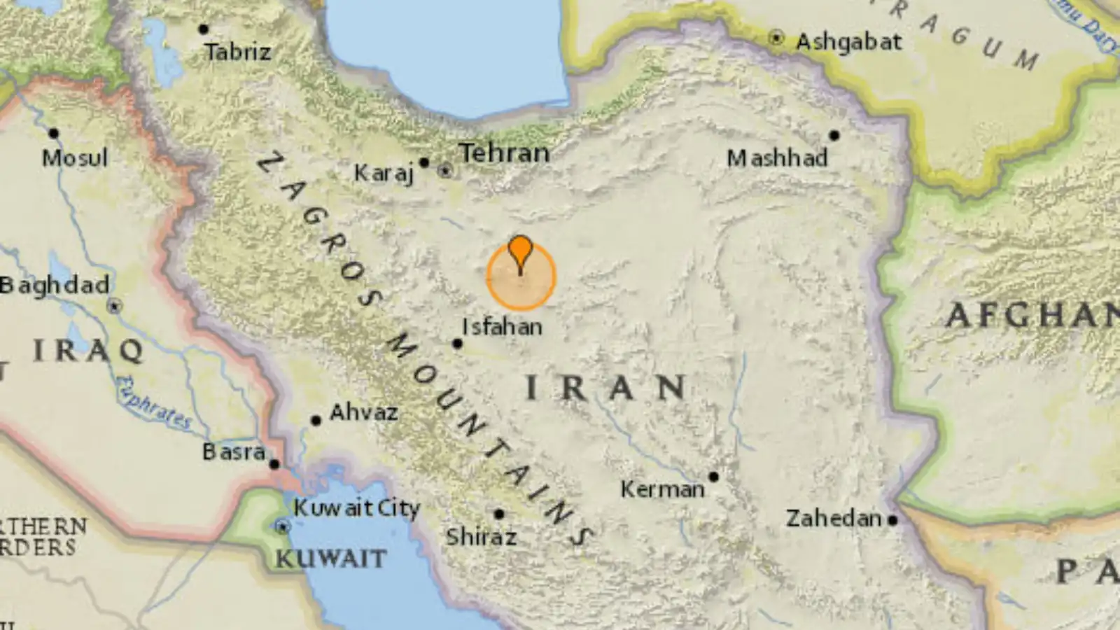 زلزال بقوة 5.3 درجة يضرب أصفهان وسط إيران
