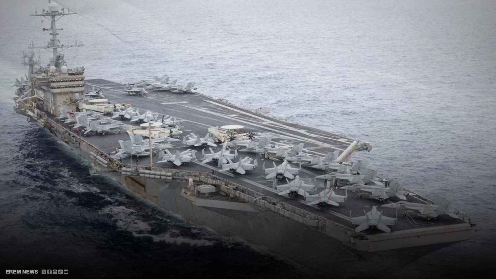 صور صادمة.. هل تم قصف حاملة طائرات أمريكية فعلا؟