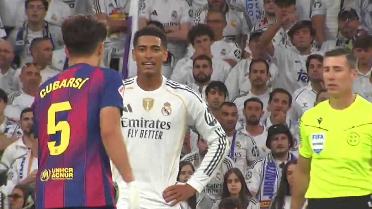 لا يفعلها حتى نيغريرا.. بيلينغهام يصدم لاعب برشلونة (فيديو)