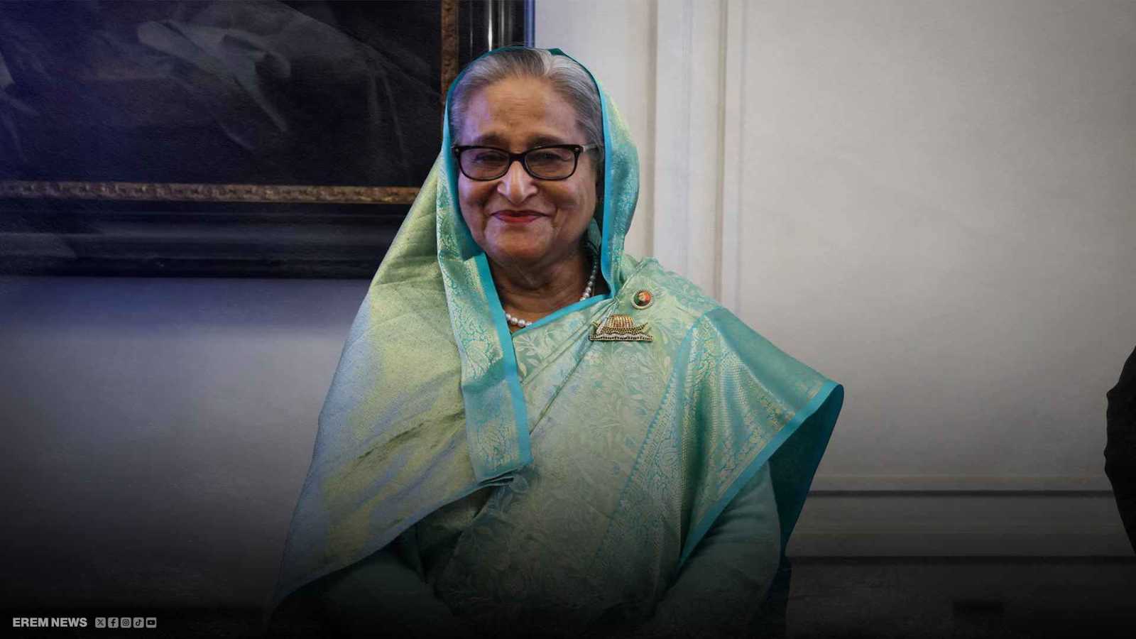 "رسالة نارية".. الشيخة حسينة تتحدث للمرة الأولى منذ الهروب (فيديو إرم)