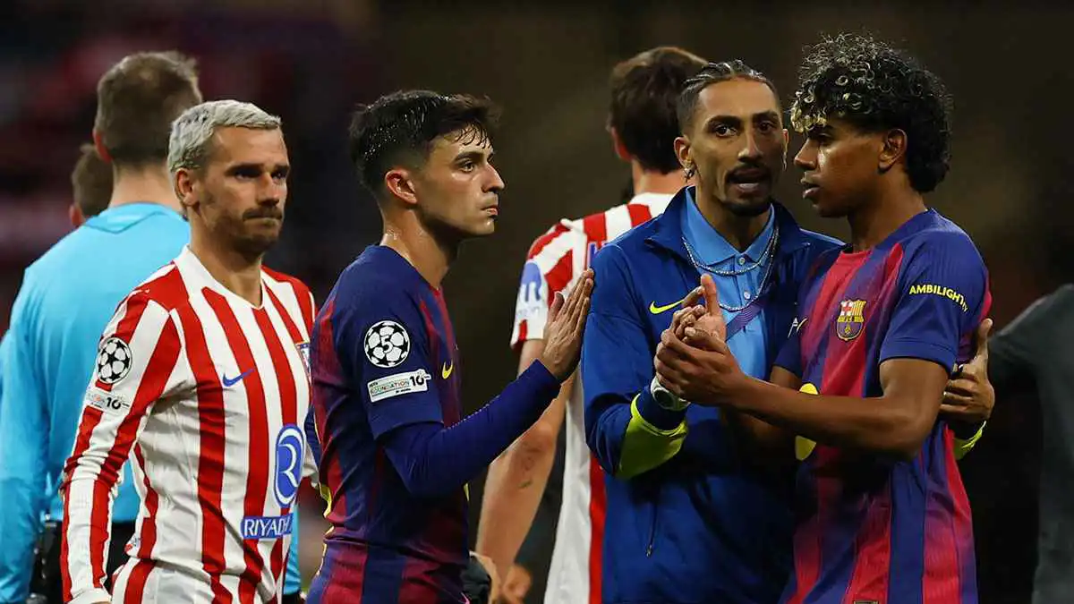 بصور ليبرون جيمس وسرقة للشعار.. أتلتيكو مدريد يسخر من برشلونة