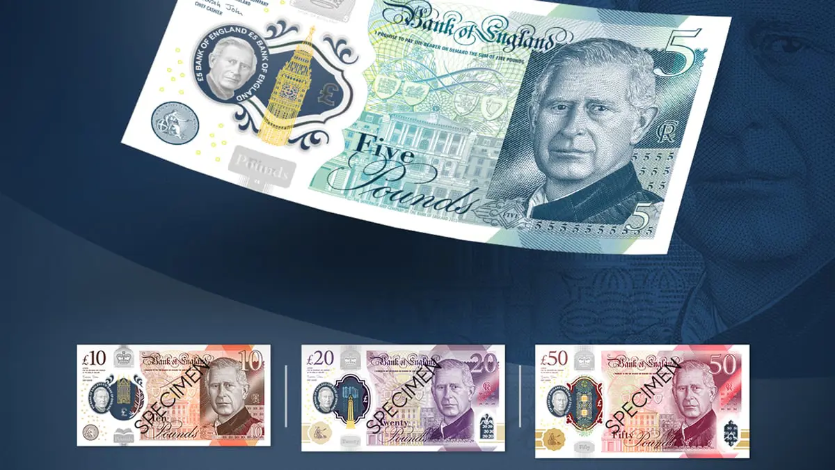 بريطانيا تكشف عن أول عملات ورقية بصورة الملك تشارلز الثالث