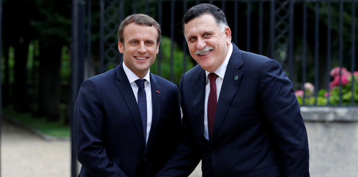 ماكرون والسراج يبحثان الهجرة غير الشرعية والأوضاع الأمنية بليبيا