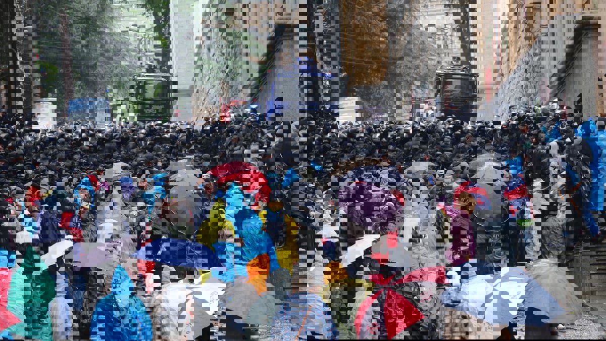 اعتقال 20 بينهم أمريكيان وروسي في احتجاجات جورجيا