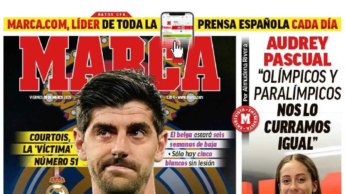 عناوين الصحف الرياضية العالمية: صدمة كورتوا.. وأرقام برشلونة القياسية