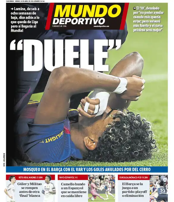 غلاف صحيفة موندو ديبورتيفو