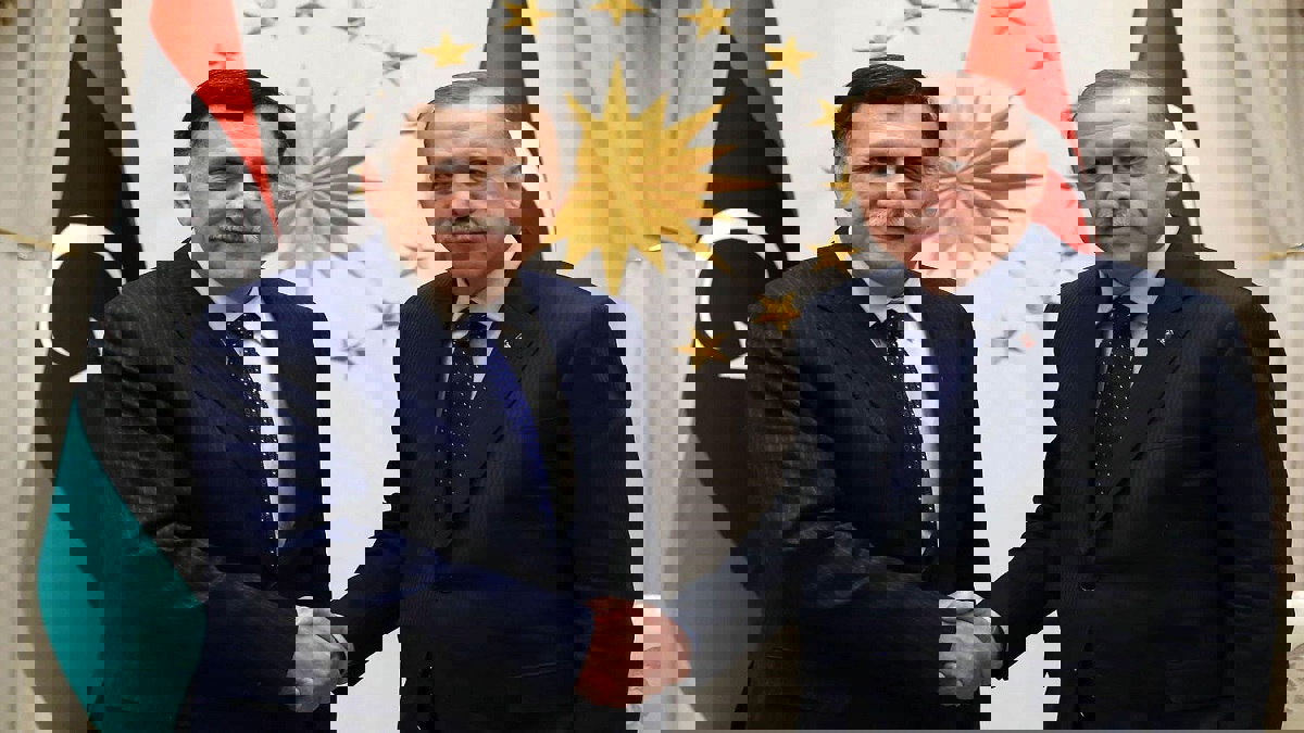 بعيدًا عن العدسات.. أردوغان يستقبل رئيس حكومة الوفاق الليبية