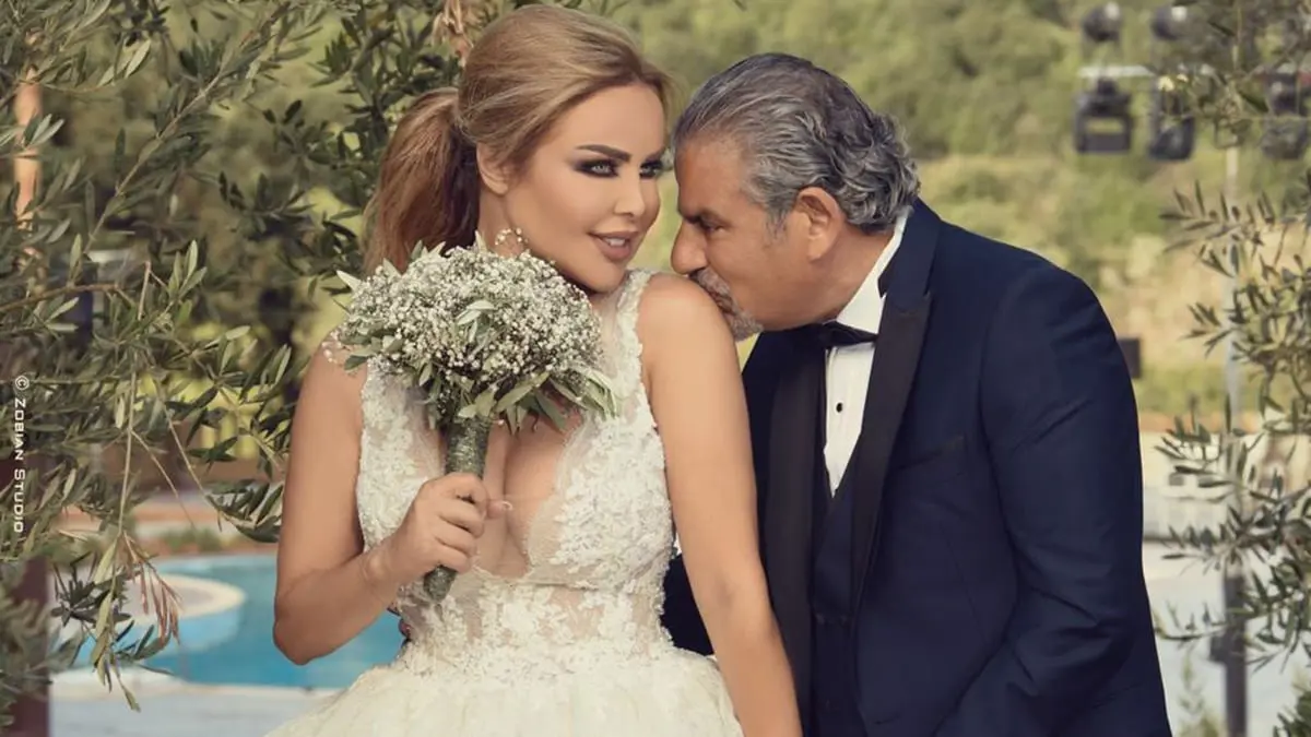 الفنانة اللبنانية رولا سعد تحتفل بزفافها