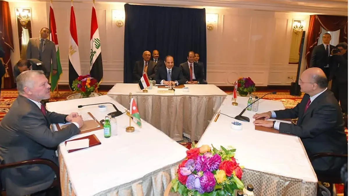 القمة المصرية الأردنية العراقية تؤكد التضامن مع السعودية في مواجهة الاعتداءات