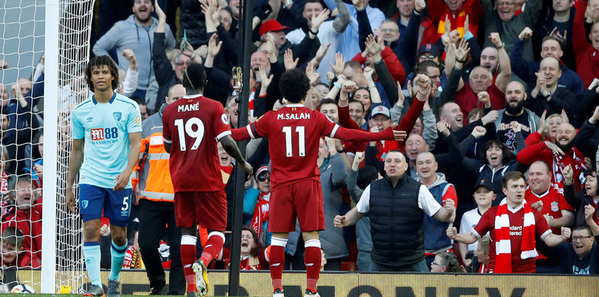 شاهد هدف محمد صلاح في مباراة ليفربول وبورنموث (فيديو)