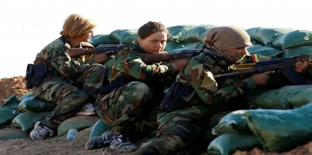 200 امرأة كردية إيرانية يقاتلن داعش بالموصل (صور)