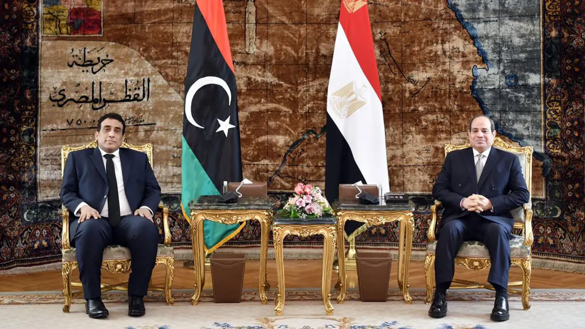 السيسي يلتقي المنفي ويؤكد دعم مصر الكامل لوحدة ليبيا