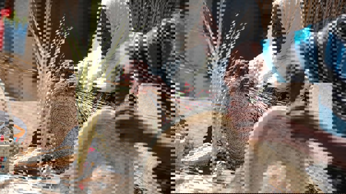 الليبيون يستخدمون نبات الحلفا لإحياء حرفة محلية قديمة